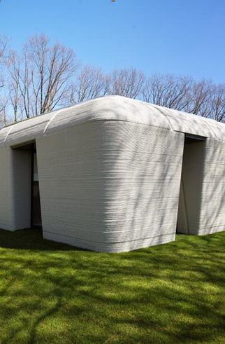 World's first single-family home made entirely of 3D-printed concrete Copyright: BART VAN OVERBEEKE Architect: Van Mierlo architecten. A.I: YuconVR